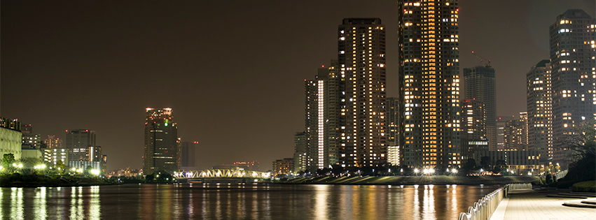 隅田川の東京夜景のFacebookカバー